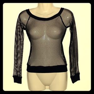 WHITE MOON Fishnet Top